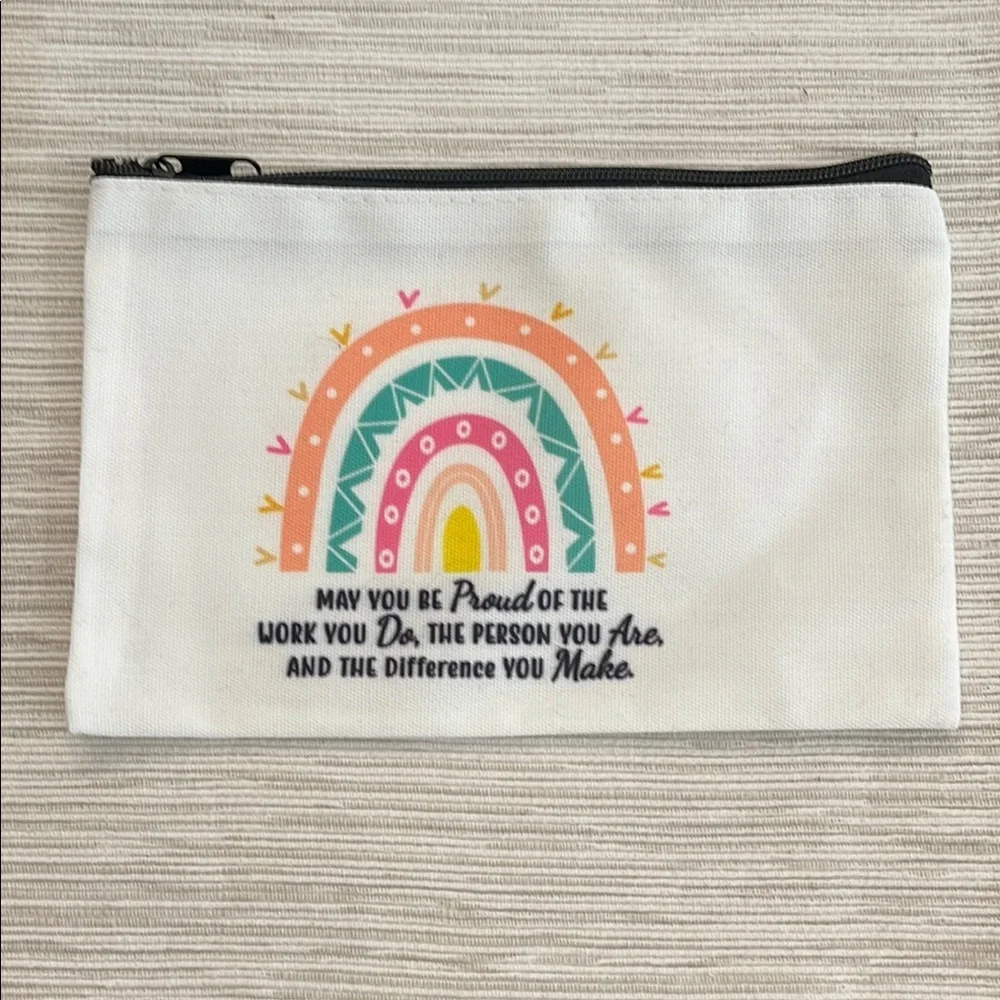 Colorful Rainbow Canvas Pouch